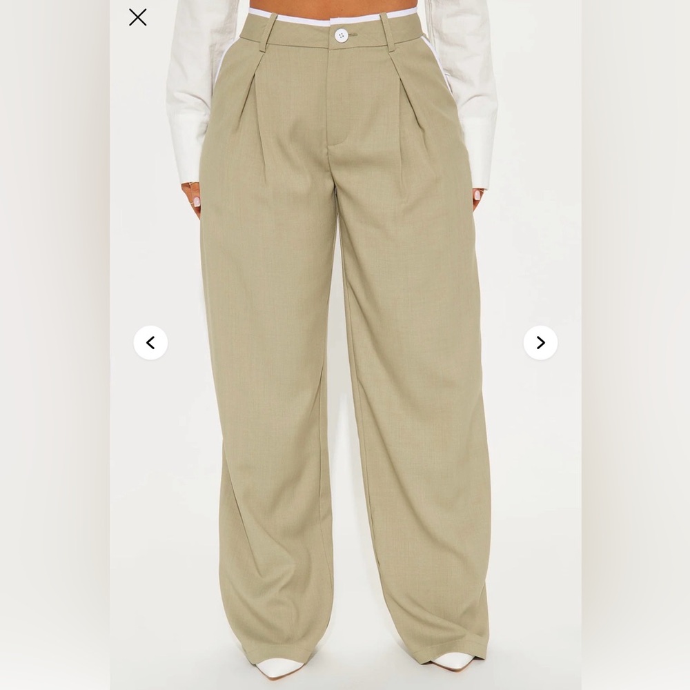 New With Tags Fashion Nova Thinking Of You Trouser Pant - Sage - Size M